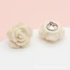 Flocando Rosa Botão Casaco Suéter Pés Altos Mão Costurada Fivela DIY Chanel Estilo Botão Decorativo Fivela Flor Colorida