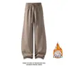 2026 HK26138 Plus Terciopelo Base Blanca Imitación Lino Pantalones de Pierna Curva Plus Terciopelo M-5XL HK26947-Precio Especial P25