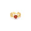 Anillo de Acero de Titanio Geométrico Pesado con Chapado en Oro de 18k Nicho de Alta Gama Lujo Ligero Europa y América Comercio Exterior Transfronterizo Nueva Tendencia Mujeres
