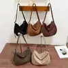 Nueva colección otoño/invierno 2026: bolso de axila para mujer con textura de gamuza, acabado mate, estilo coreano, suave, bolso de hombro, bolso tote, gran capacidad, bolso cruzado