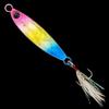 Atacado Isca Chapa de Ferro Chumbo Isca de Pesca 7g 10g 15g 20g Chapa de Ferro Especial Baoan com Pequenos Defeitos para Pesca em Água Salgada com Anzóis Triplos de Pena