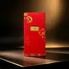 Lingote de Oro del Año de la Oveja sobre Rojo - Un Regalo Festivo y Propicio para el Año Nuevo Chino para Personas Mayores, un Sobre Rojo Tradicional Chino, un Recuerdo Festivo