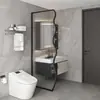 Tela de Vidro Minimalista e Luxuosa Estilo Nórdico Moderno Onda Longa para Banheiro Toilet com Separação Úmida e Seca, Popular nas Redes Sociais
