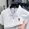 Verano 2025 Nuevo Polo de Hombre de Alta Gama Polo Bordado con Logo de Caballo Camiseta Casual de Manga Corta para Hombre