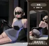 Gato Nocturno Lencería Sexy Chica Sexy Ajustado Reina Atuendo de Cuero Uniforme de Cosplay Atuendo de Tentación Atuendo de Sirvienta Vestido Body Ajustado Transparente