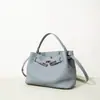 Bolsa de Couro Bovino de Primeira Camada, Bolsa Saco de Mão Leve de Luxo, Bolsa Transversal Versátil Casual, Bolsa de Mão de Couro Genuíno de Alta Moda para o Dia a Dia