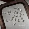Mini Lazo de Diamantes Completos Zirconia Accesorios para Uñas Lazo con Forma de Corazón Diamante Brillante Decoración de Uñas Estilo Francés Venta al Por Mayor