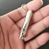 Chaveiro de apito salva-vidas para atividades ao ar livre chaveiro apito de sobrevivência de metal atacado de pequenas mercadorias apito de liga de alumínio