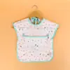 Jardineira Infantil Verão Jardineira Bebê Desenho Animado Infantil Algodão Puro Bebê Sem Mangas Jardineira Impermeável Roupa para Comer Capa Bolso