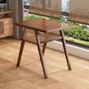Mesa Pequena e Conjunto de Cadeiras de Vime para Varanda em Madeira Maciça Criativa Conjunto de Mesa e Cadeiras Casuais para Apartamento Pequeno Mesa e Cadeiras para Leitura e Chá Mesa