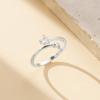 Anillo de cobre con forma de corazón personalizado, nuevo, de moda transfronteriza entre Europa y Estados Unidos, con circonitas versátiles y sencillas, con apertura ajustable.