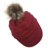 Sombrero de sol de punto para mujer de otoño e invierno 2019, nuevo estilo europeo y americano, con ala de pompón de piel, gorra para exteriores de Instagram
