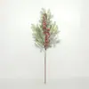 Decoración de Agujas de Pino Artificiales Navideñas Transfronteriza Accesorios de Rama de Pino Individuales Piñas de Plástico Decoración Festiva Regalo para Árbol de Navidad