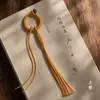 Nuevo llavero tejido a mano estilo chino estilo Xizang, artículo decorativo, cadena para teléfono, accesorio colgante para bolso semiacabado