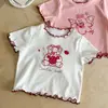 [Casa Rosa] Camiseta de Manga Corta, Nueva Ropa de Verano, Tops para Niños, Ropa de Verano para Niñas, Ropa Muy Bonita para Niñas