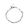 Pulsera de Acero Titanio con Rombos de Perlas Transfronterizos para Hombres, Moderna, a la Moda, Sencilla, Diseño Único, Joyería de Regalo de Diseño de Nicho para Mujeres