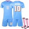 2526 Traje azul Jersey de Club de Grandes Ligas Nuevo Miami Dos Visitante No.10 Messi Jersey de Fútbol