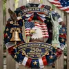 Producto de Exportación Más Vendido: Letrero de Madera Conmemorativo del 250 Aniversario del Día de la Independencia de Estados Unidos, Decoración Colgante Artesanal de Madera para el Día de la Independencia
