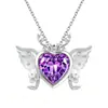 Cadena de Clavícula de Mariposa de Lujo Ligero Estilo Europeo y Americano para Mujer, Colgante de Regalo Esmaltado Personalizado con Forma de Corazón y Incrustaciones de Diamantes, Collar Dinámico de Polilla