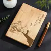 Caderno Grosso A5 com Padrão de Bambu, Lembrança Promocional para Eventos Empresariais, Manual, Caderno de Folhas Soltas Estilo Chinês Atacado