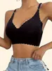 Roupa íntima feminina popular sem costura de seda gelada europeia e americana com bordas onduladas e sem aro, push-up