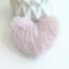 Bolinha de Pelo Coração Imitação de Visom 8cm Cor Macaron Bolinha de Pelo Pom-Pom DIY Acessórios Artesanais Acessórios para Bolsa Fábrica Atacado