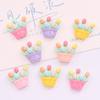Cesta de flores de tulipán brillante linda DIY pegamento de crema funda de teléfono hebilla de zapato pasador accesorios de joyería de resina venta al por mayor
