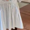 Vestido de niña Verano 2025 Nuevo para niña Bebé Elegante Infantil Manga abullonada Moda Rayado Conejo Blanco Falda