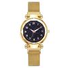 Popular en Douyin Correa de Milán Moda Imán Digital Cielo Estrellado Reloj para Dama Celebridad de Internet Reloj Perezoso Venta al por Mayor