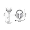 Aleación de Titanio F136 Cerradura Concéntrica Corazón Llave Clavo para Hélice de Oreja Clavo para Labio 0.9 Rosca Interna G23 Joyería de Titanio para Piercings Clavo de Oreja
