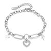 Pulsera OPK de Diseño Nicho Europeo y Americano para Mujer, Acero Inoxidable, Perla, Estrella de Cinco Puntas, Elegante, Combinable, Amor, Acero Titanio