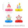 Nuevos Accesorios de Decoración para Fiesta de Cumpleaños Tema de Puntos Coloridos Plato de Papel Desechable Servilleta Bandera de Tirar Cortina de Lluvia de Seda