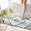 Tapete Absorvente Irregular Fofo para Banheiro Tapete Geométrico Abstrato para Porta de Vaso Sanitário Tapete Decorativo para Vestiário Guarda-roupa