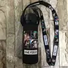 Cubierta de taza de material de buceo al por mayor, funda protectora de vaso aislante cruzada, caricatura linda, resistente a caídas, bolsa de mano para taza de agua en stock