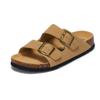 Maburon Primavera y Verano Retro Perezoso Planos Cuero Mate Birkken Corcho Pantuflas Una Palabra Altura Aumentada Playa Birkken Medias Pantuflas