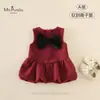 Nuevo Estilo de Invierno Ropa Infantil y para Niños Pequeños Clase A para Niñas, Vestido sin Mangas Cálido y Suave Forrado de Felpa para Año Nuevo