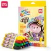 Deli 3Deli 6961 Série de Giz de Cera Óleo para Alunos do Ensino Fundamental e Desenho e Rabiscos para Jardim de Infância