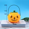 Venda Direta de Fábrica Lanterna de Abóbora de Halloween com Tampa Balde de Abóbora Bolsa Infantil Pote de Doces Suprimentos de Decoração para Jardim de Infância