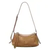 Bolso de Hombro Cruzado de Cuero Genuino para Mujer 2026 Nuevo Estilo Retro Americano Bolso de Gamuza Escarchada Bolso tipo Silla de Montar para Mujer