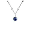 Collar con Piedra de Nacimiento Chapado en Oro de 14K Transfronterizo para Mujer, Acero Inoxidable No Descolorante Nicho Colgante de Diamante Único Cadena para Clavícula Venta al por Mayor