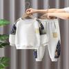 6109 traje infantil meninos 2024 novo estilo ocidental roupas esportivas de primavera e outono para crianças suéter de duas peças de bebê