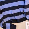 Foto Real~ Suéter de Punto Rayado Azul Marino para Mujer 2023 Nuevo Estilo Primavera Temprana Cuello en V Chic Francés Ajustado Estilo Chanel Capa Base