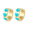 Aguja de Plata S925 Europa y América Más Vendido Estilo Ins Hebilla de Oreja de Amor Aro de Oreja Moda Femenina Moda Aretes con Diseño de Corazón de Diamante