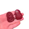 Frasco Tesouro de Areia Roxa Dourada de Alto Teor Natural Pingente Bodhisattva Guanyin Frasco Tesouro de Cinábrio Vermelho Acessórios de Colar Guanyin Venda por Atacado