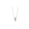 Collar de Lazo de Circonita Rosa Amor Versátil Japonés y Coreano para Mujer Verano Dulce Cool Spice Girl Elegante Cadena Decorativa de Clavícula Moderna