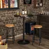 Mesa Redonda Alta para Bar com Cadeiras Casuais Simples para Café Criativo Transfronteiriço, Loja de Chá com Leite, Mesa e Cadeiras para Pátio/Varanda