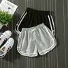 Shorts Deportivos de Verano para Mujer Adolescente Cómodos Simples Yoga Pantalones Triples Color Caramelo Shorts de Pareja