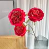 Flor artificial 3 grande Austin rosa rosa vermelha Austin salão de casamento piso linha fundo parede flor decorativa