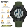 Reloj Electrónico Popular Sanda Transfronterizo para Shopee con Números Grandes, Reloj de Pulsera Multifuncional Impermeable para Estudiantes con Función de Levantar para Iluminar, Reloj Deportivo