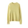 Suéter 100% Cachemir Ligero para Mujer Otoño e Invierno Básico Cuello Redondo Tejido Sweater Básico Manga Larga de Cachemir para Mujer